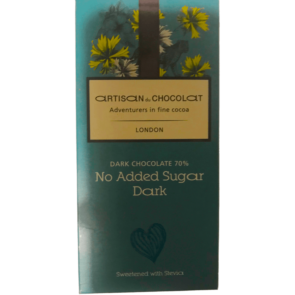 Artisian Du Chocolat 70 % No Added Sugar Dark Sweetened With Stevia