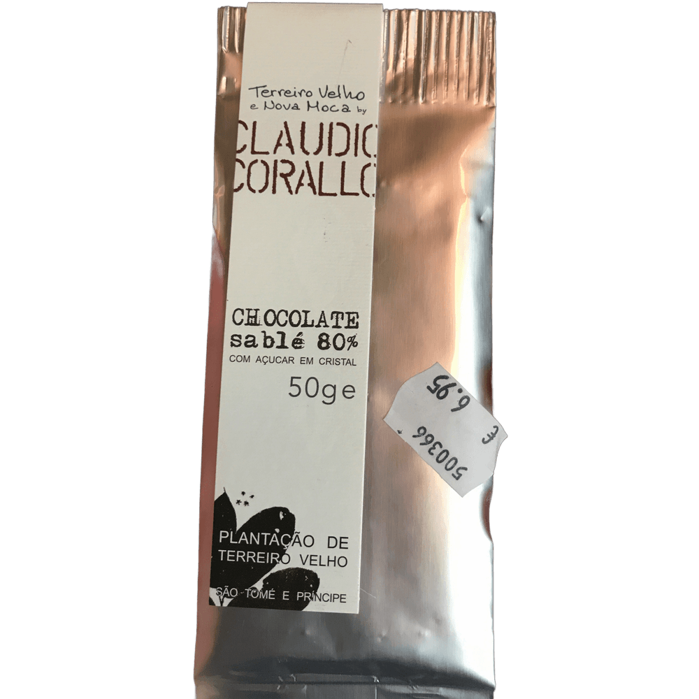 Claudio Corallo Chocolate Sable 80 % Com Acucar Em Cristal