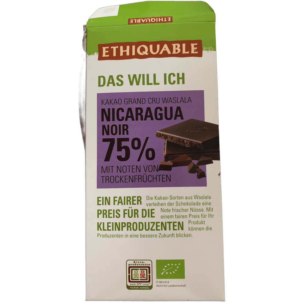 Ethiquable 75 % Grand Cru Waslala Nicaragua