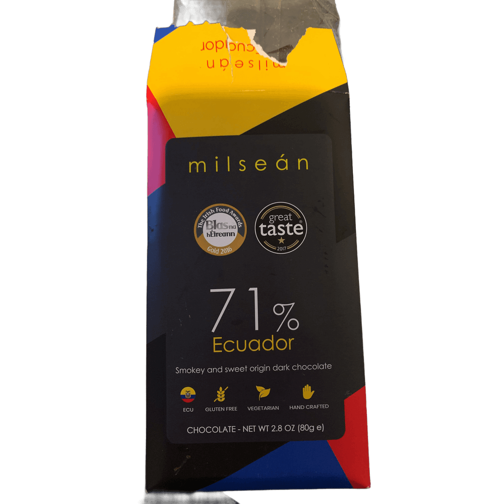 Milsean Ecuador 71 % Smokey and Sweet Origin Dark Chocolate