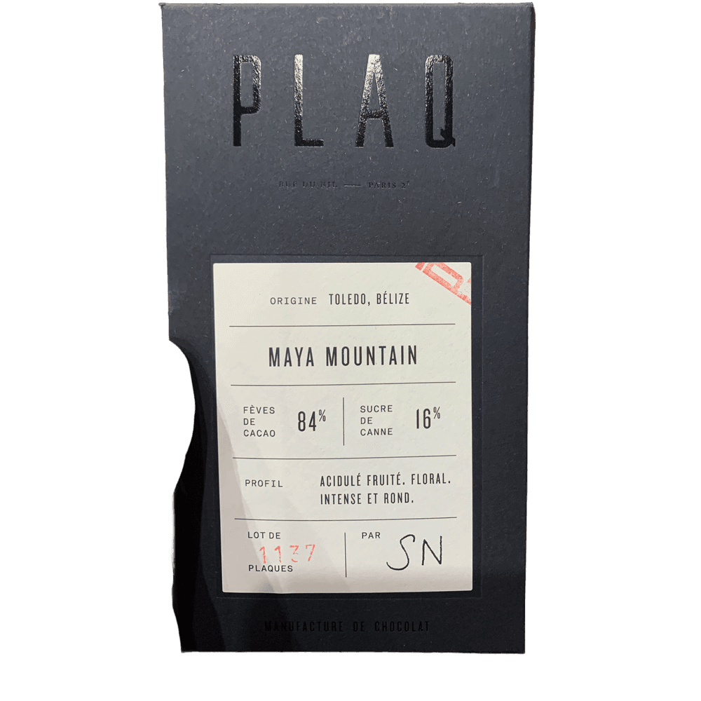 Plaq Belize 84 % Maya Mountain