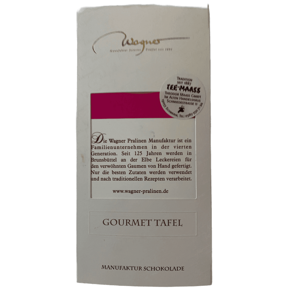Wagner Pralinen Manufaktur Gourmet Tafel Ecuador