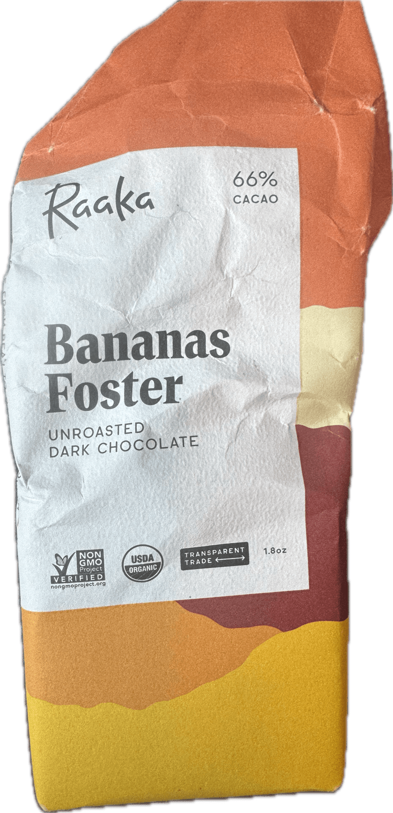 Raaka Banana Foster unroasted dark chocolate
