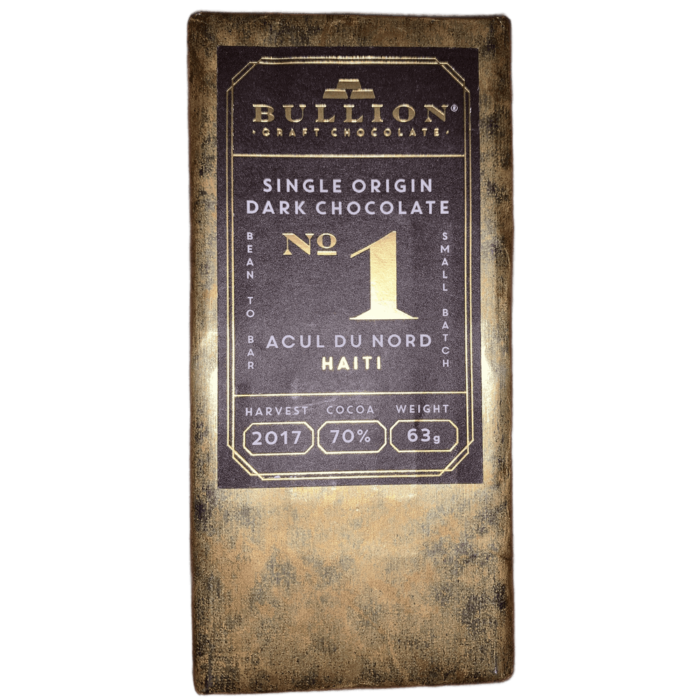 Bullion Single Origin Dark Chcolate No 1 Bean To Bar Haiti