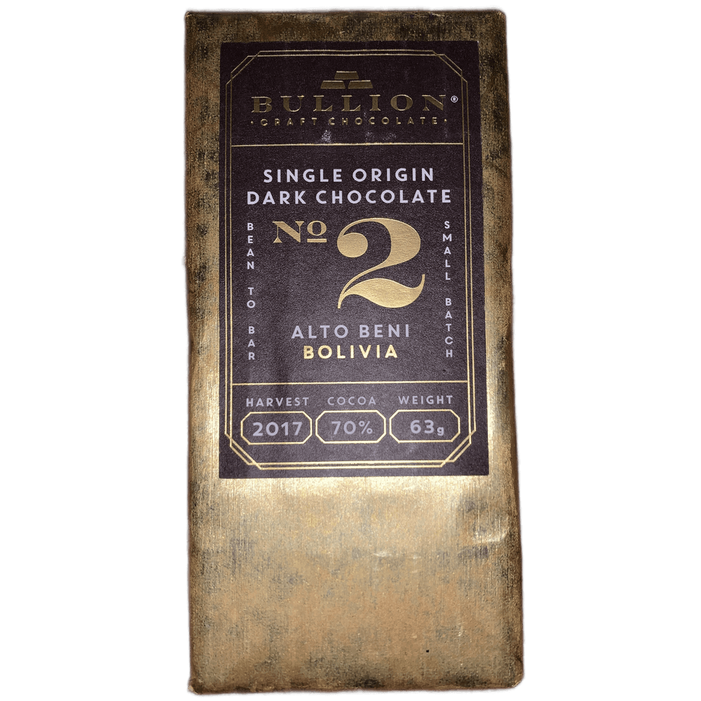 Bullion Single Origin Dark Chcolate No 2 Bean To Bar Bolivia