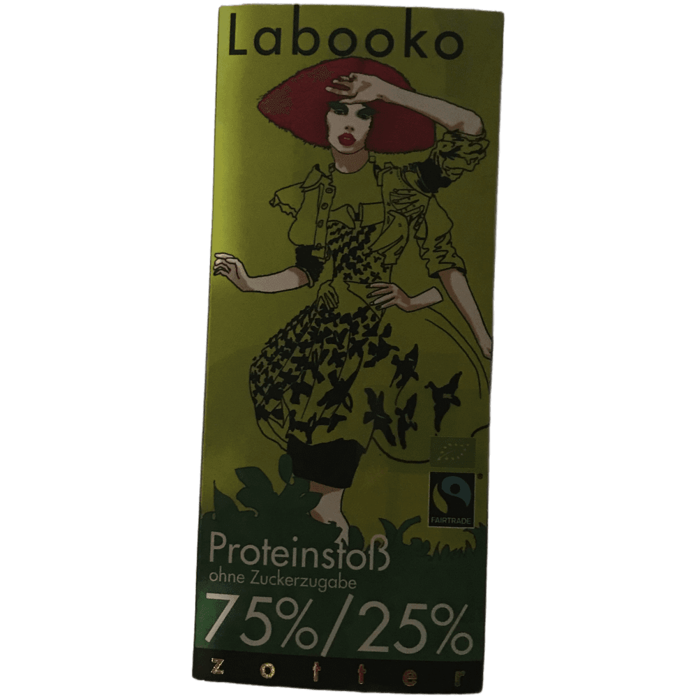 Zotter 75 % Kako, 25 % Protein Labooko Ohne Zukcer